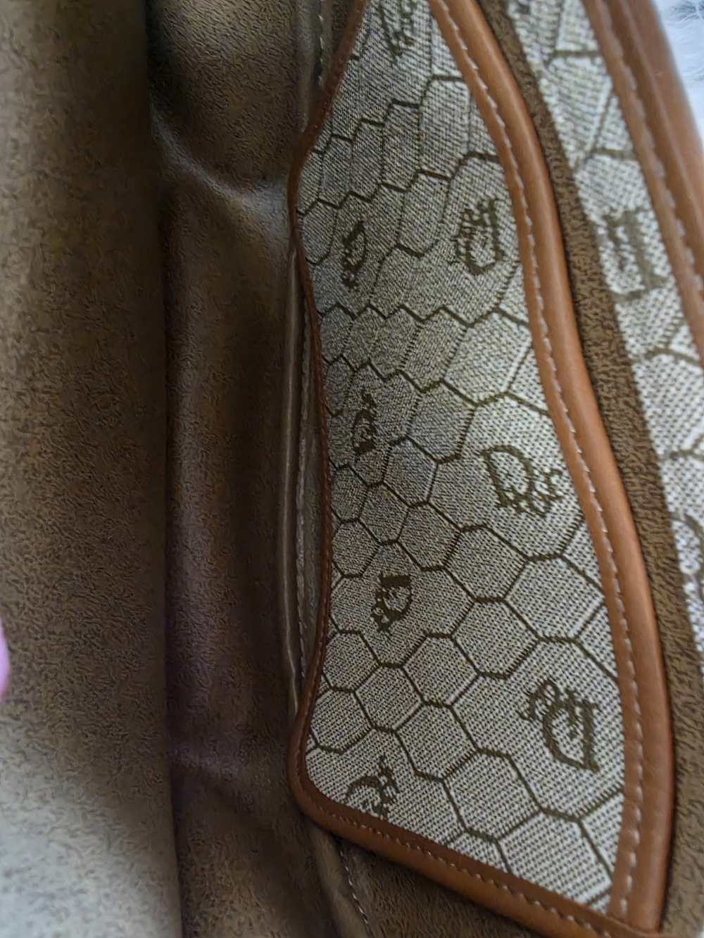Christian Dior Honeycomb Monogram Beige Vintage - Picture 10 of 12